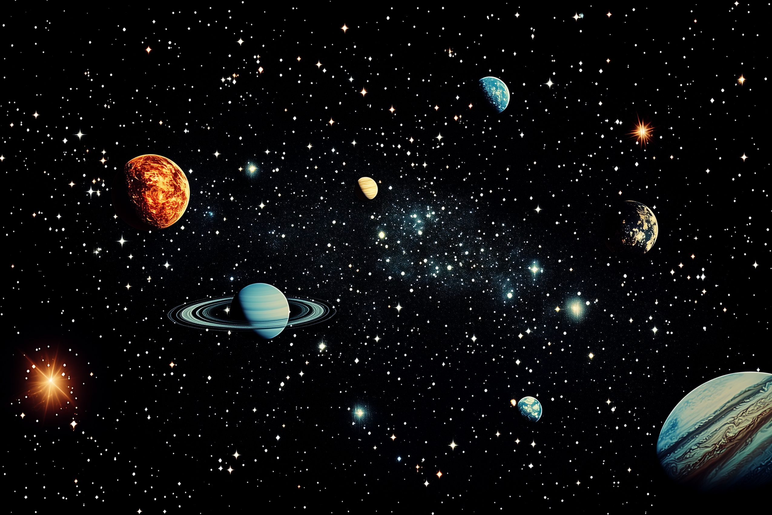 Fond d'écran planete et lune wallpaper desktop 014