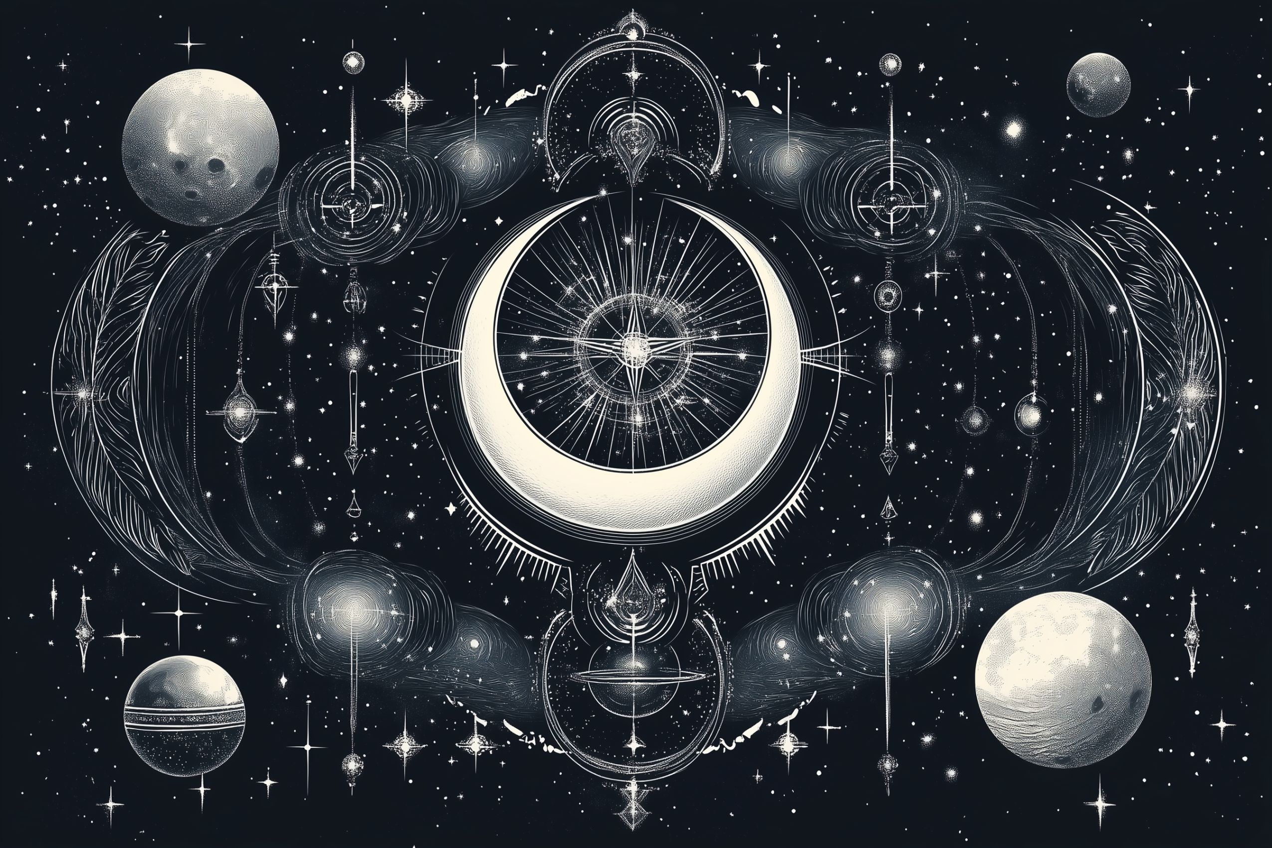 Fond d'écran planete et lune wallpaper desktop 023