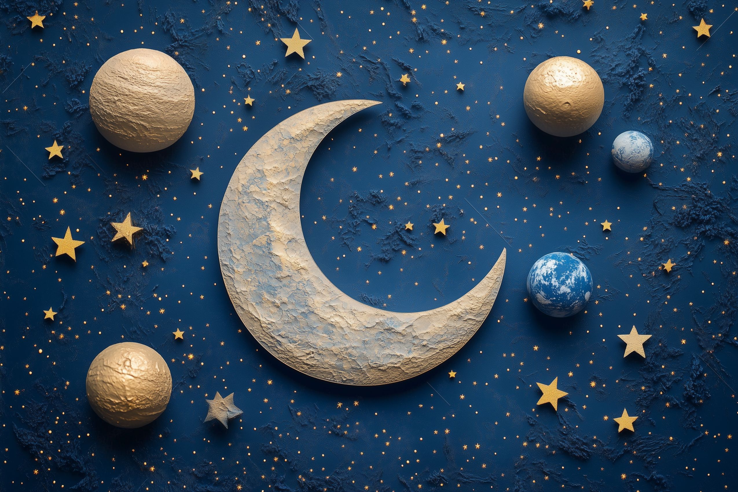 Fond d'écran planete et lune wallpaper desktop 042