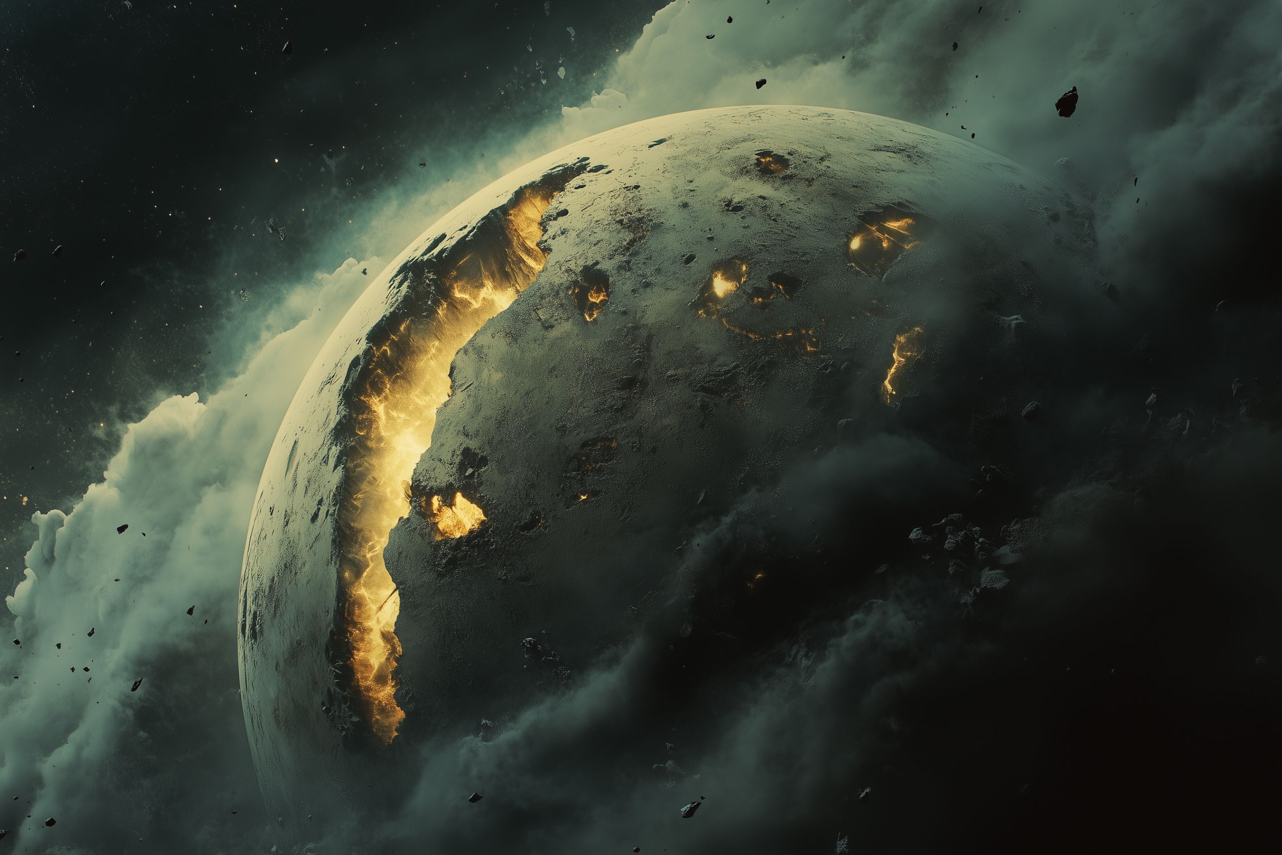 Fond d'écran planete et lune wallpaper desktop 052