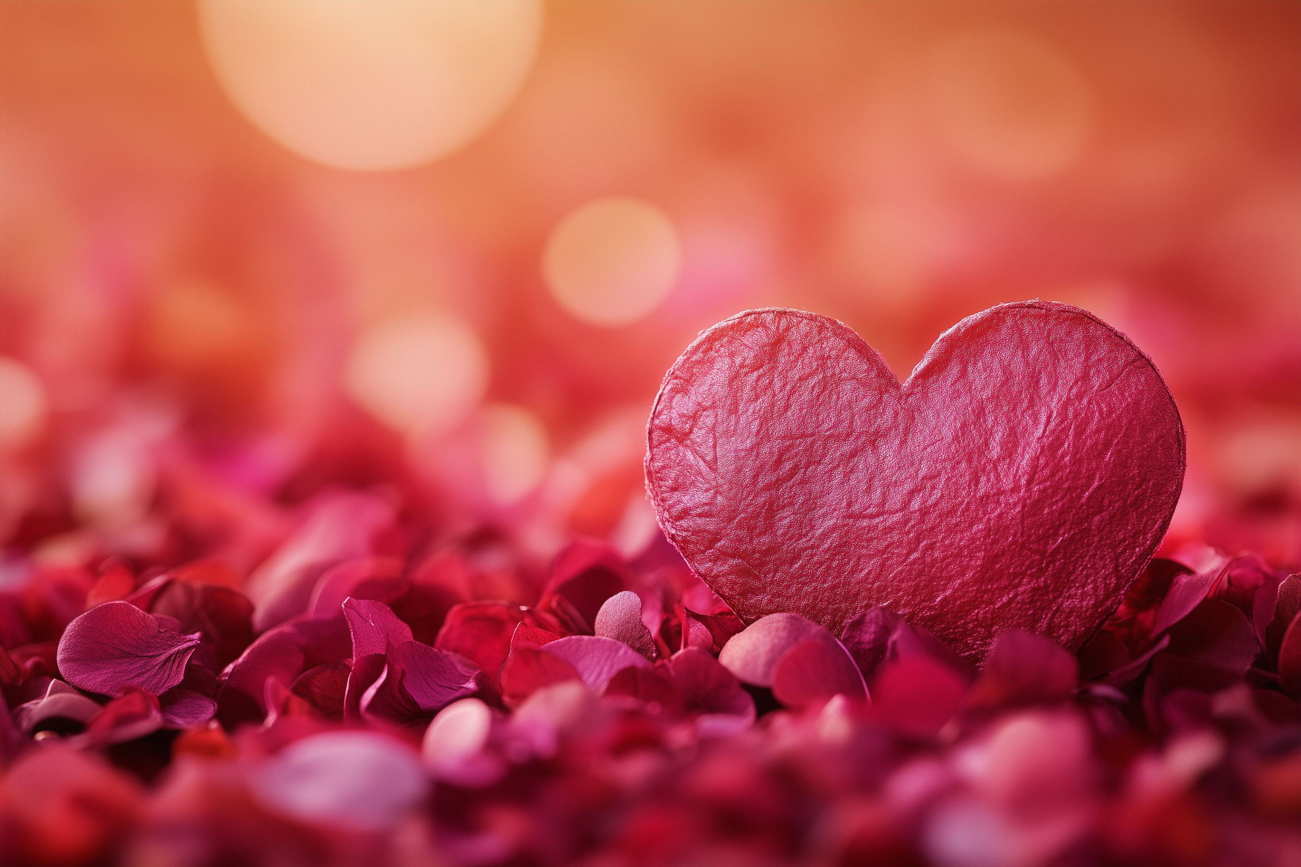 Fond d'écran saint valentin coeur petales 03