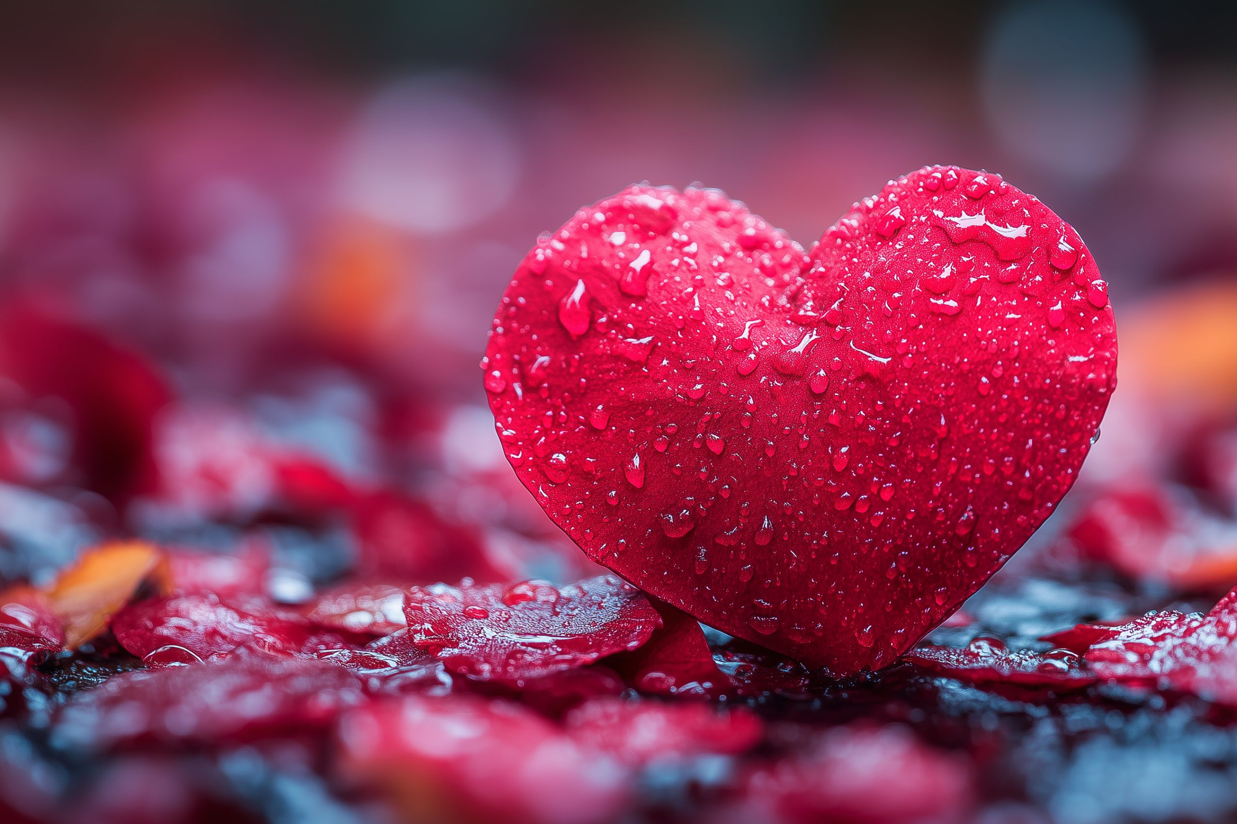 Fond d'écran saint valentin coeur petales 04