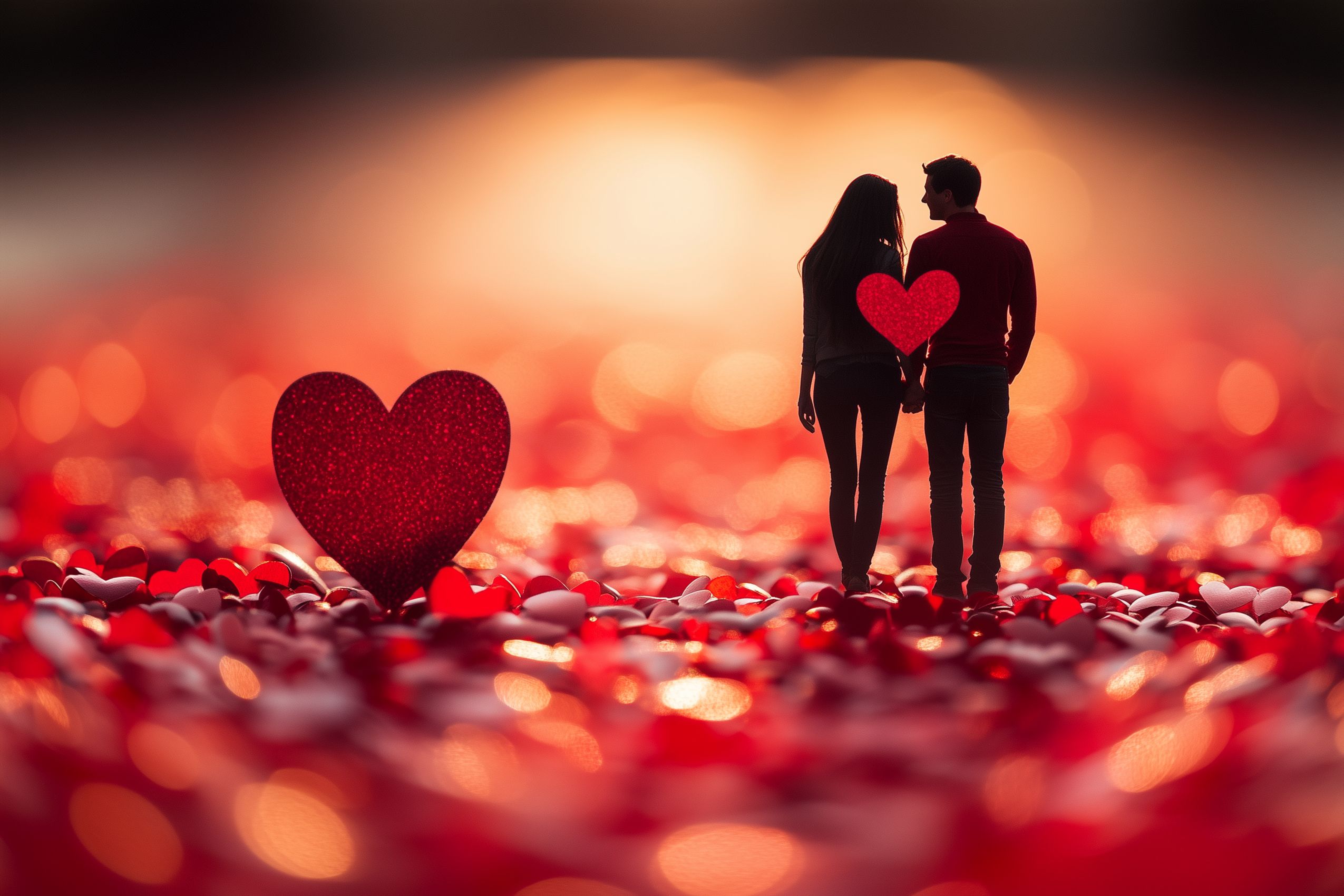 Fond d'écran saint valentin couple coeur 03