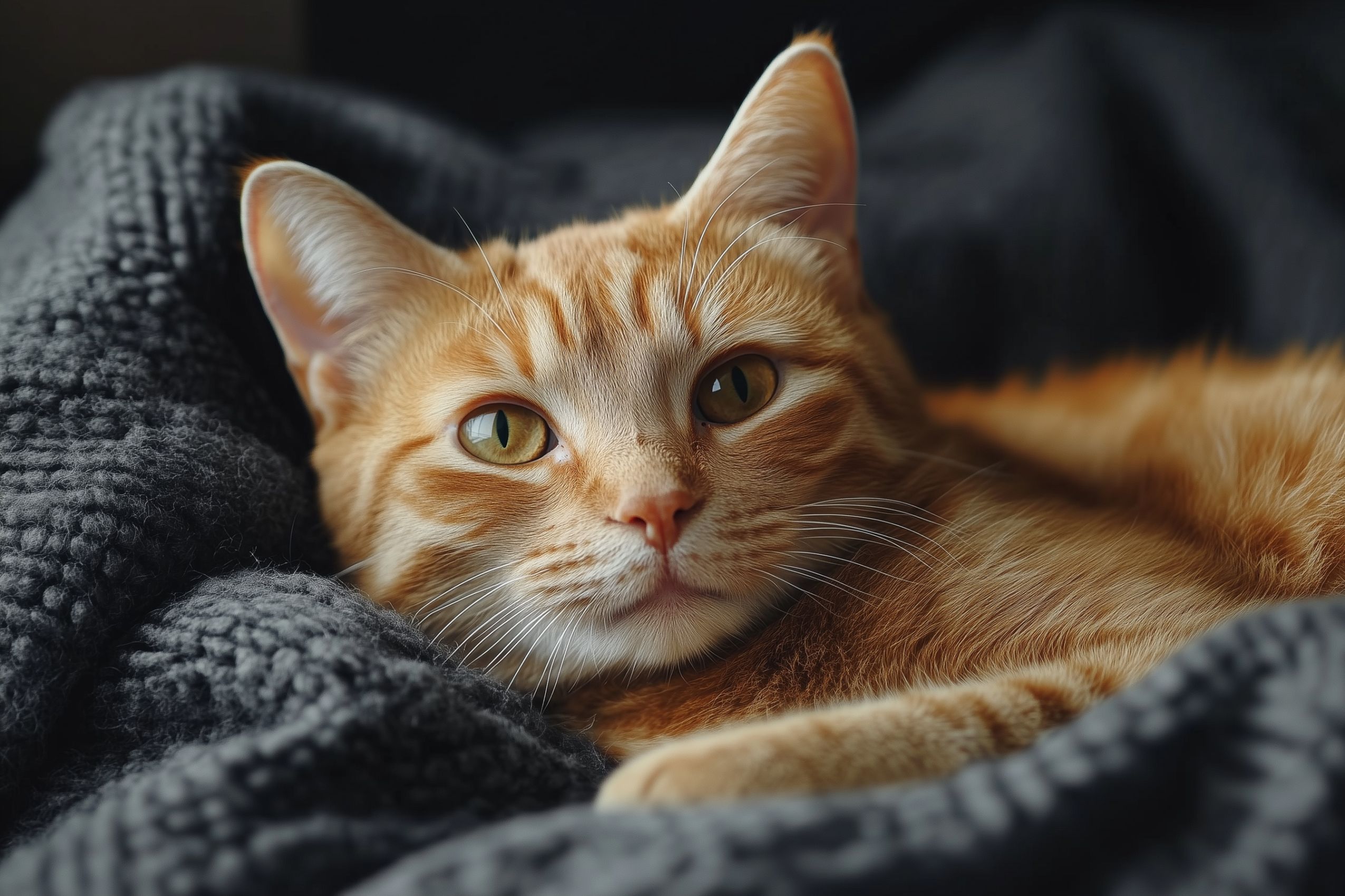 fond d ecran chat dans un pull de laine
