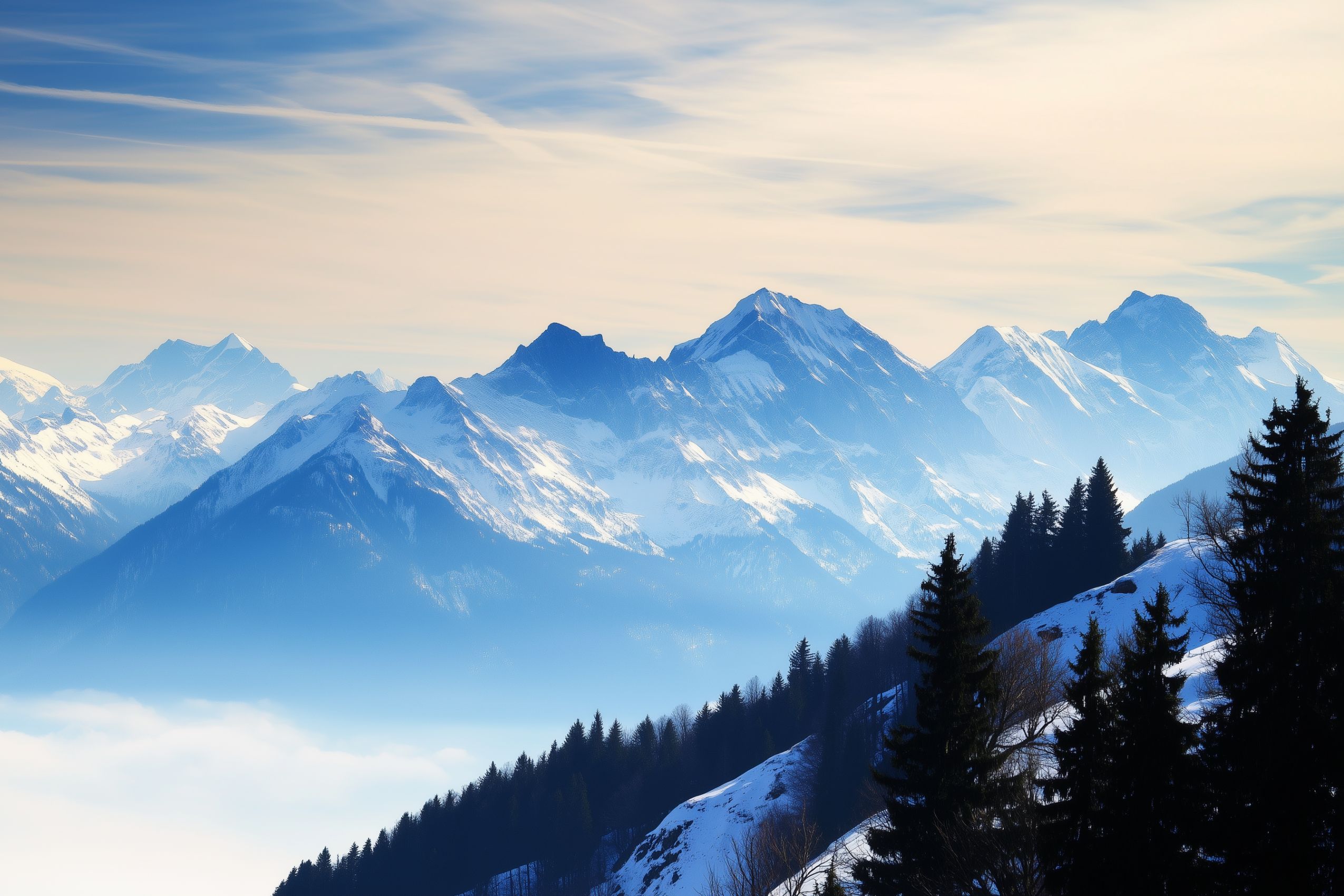fond d ecran paysage de montagne wallpaper 007