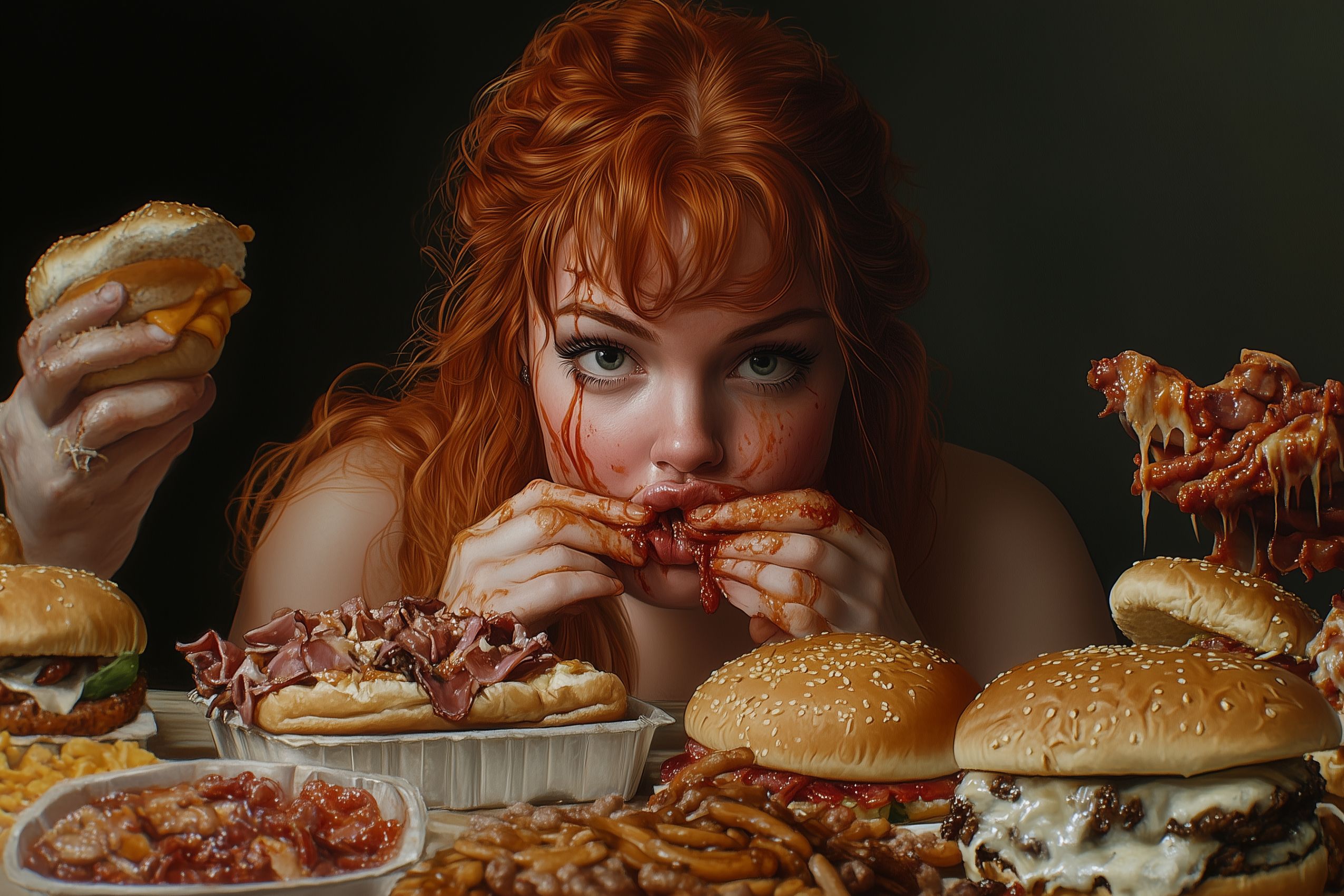 fond d ecran nourriture femme bouffe wallpaper 3
