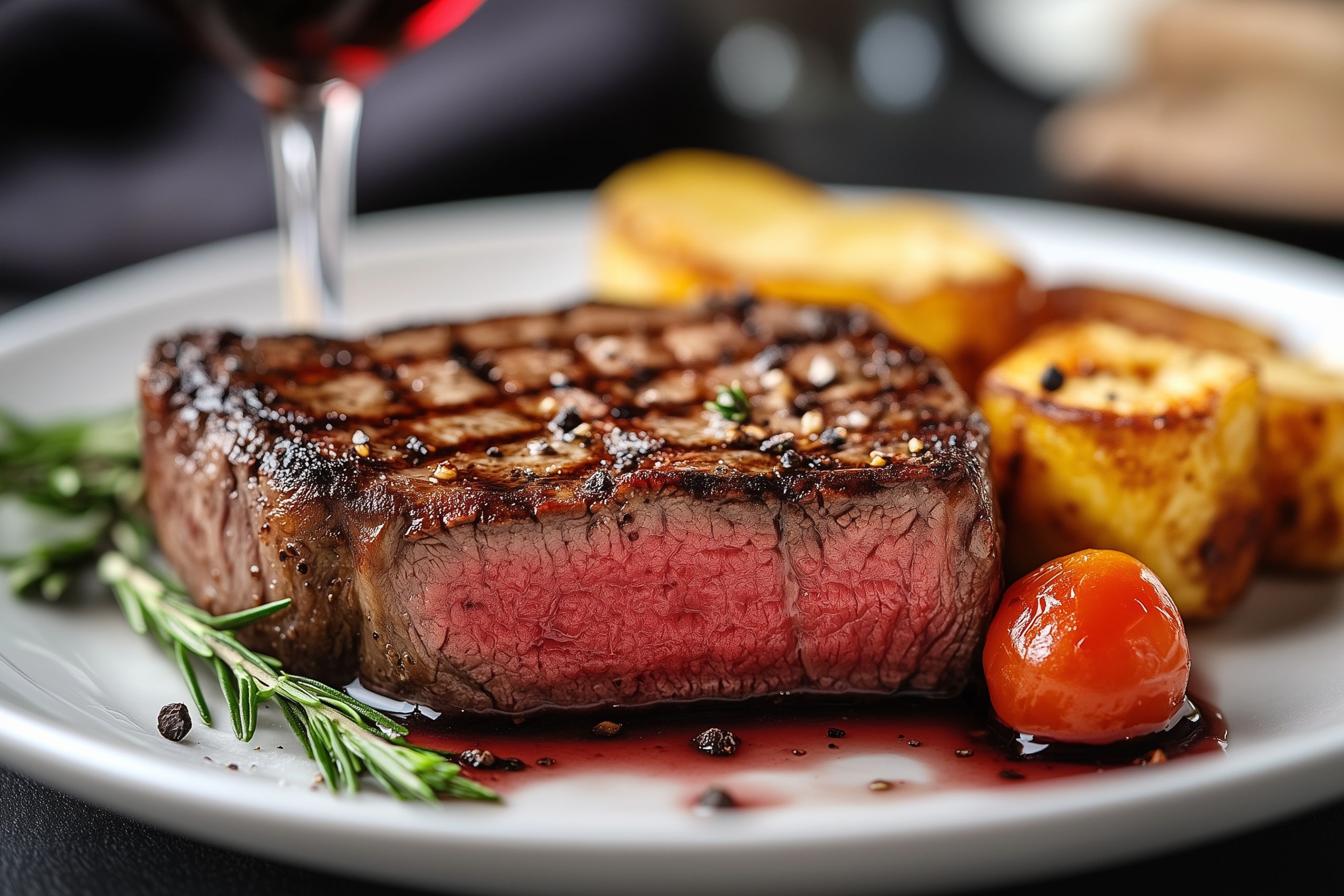 Fond d'écran nourriture steak vin rouge wallpaper 4