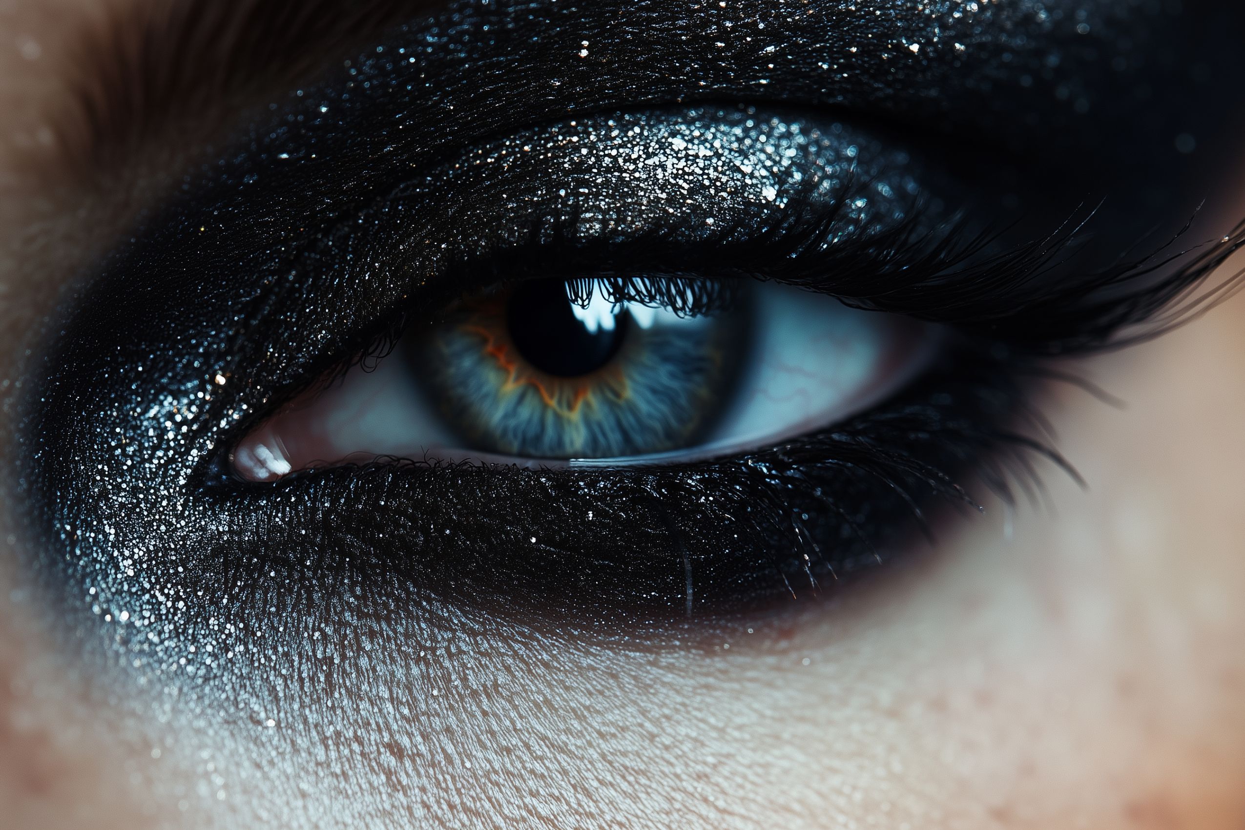 fond d ecran maquillage yeux wallapaper eye makeup degrade noir paillettes glitter 7