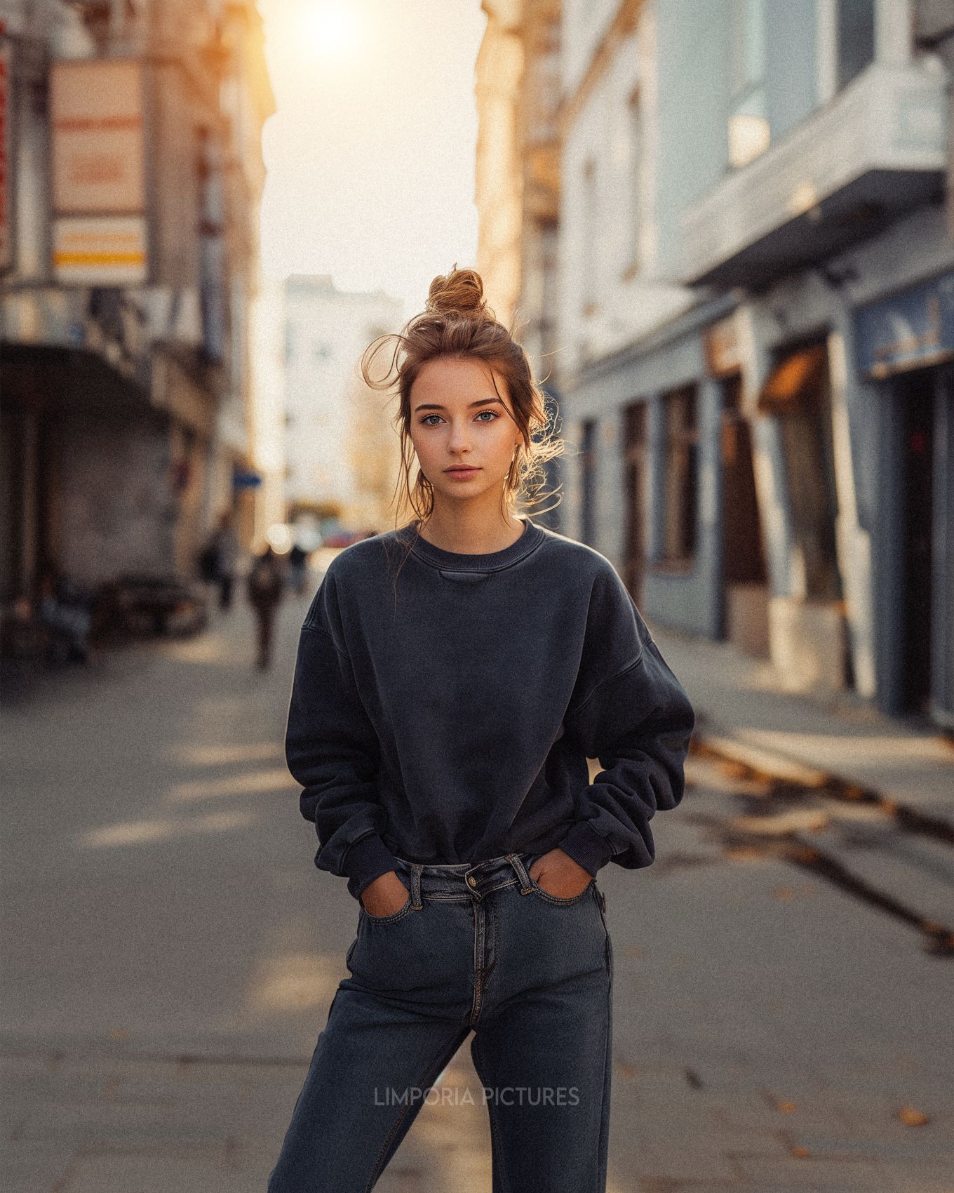 Limporia fashion mockup a young woman with hair tight up weari 0b511cbb-bf23-4dda-9639-a8a9a4f6e961