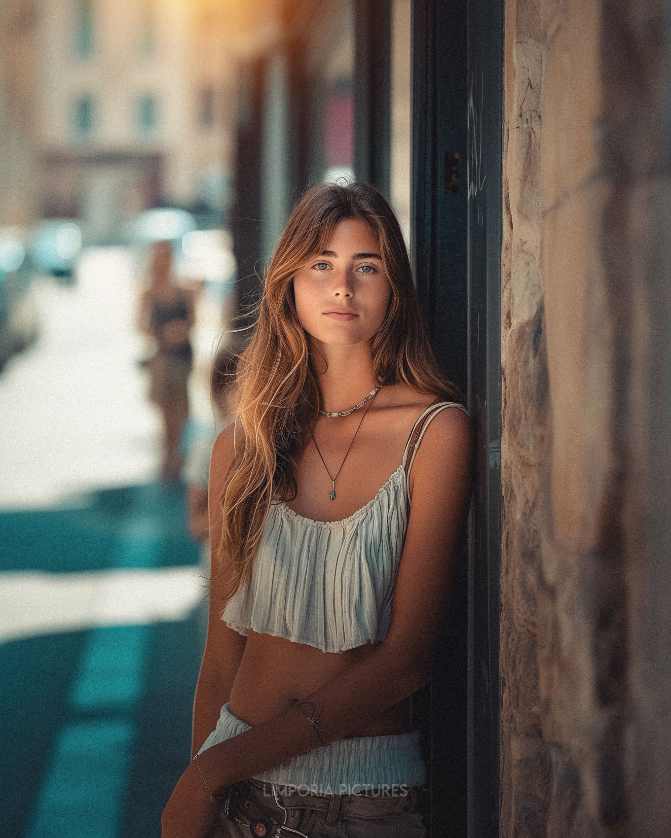 Limporia a color photograph of a simple young woman with long bd0a2ca3-7e03-403f-8532-8ee73147e5fa