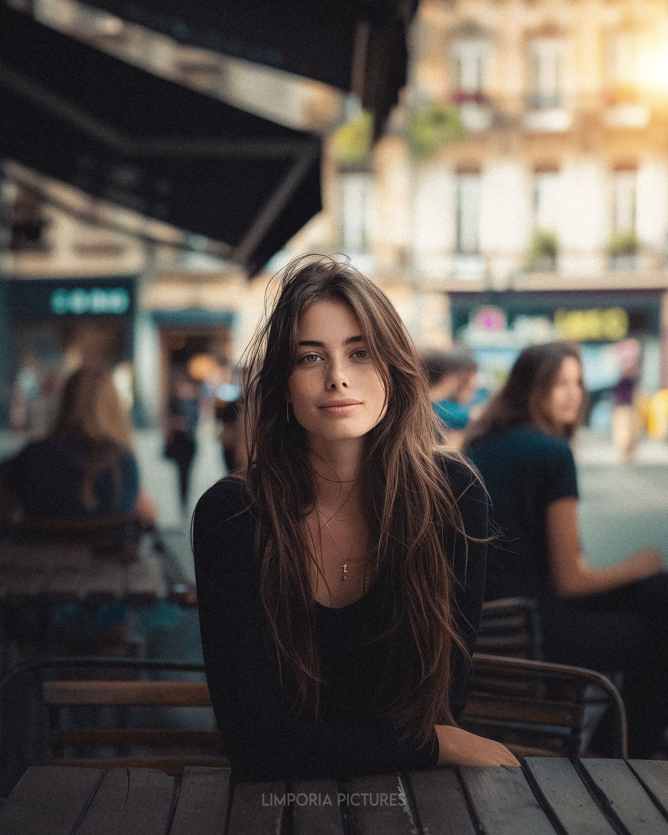 Limporia a color photograph of a simple young woman with long c988a2f8-bc41-4a3d-8372-f0bf4014e995