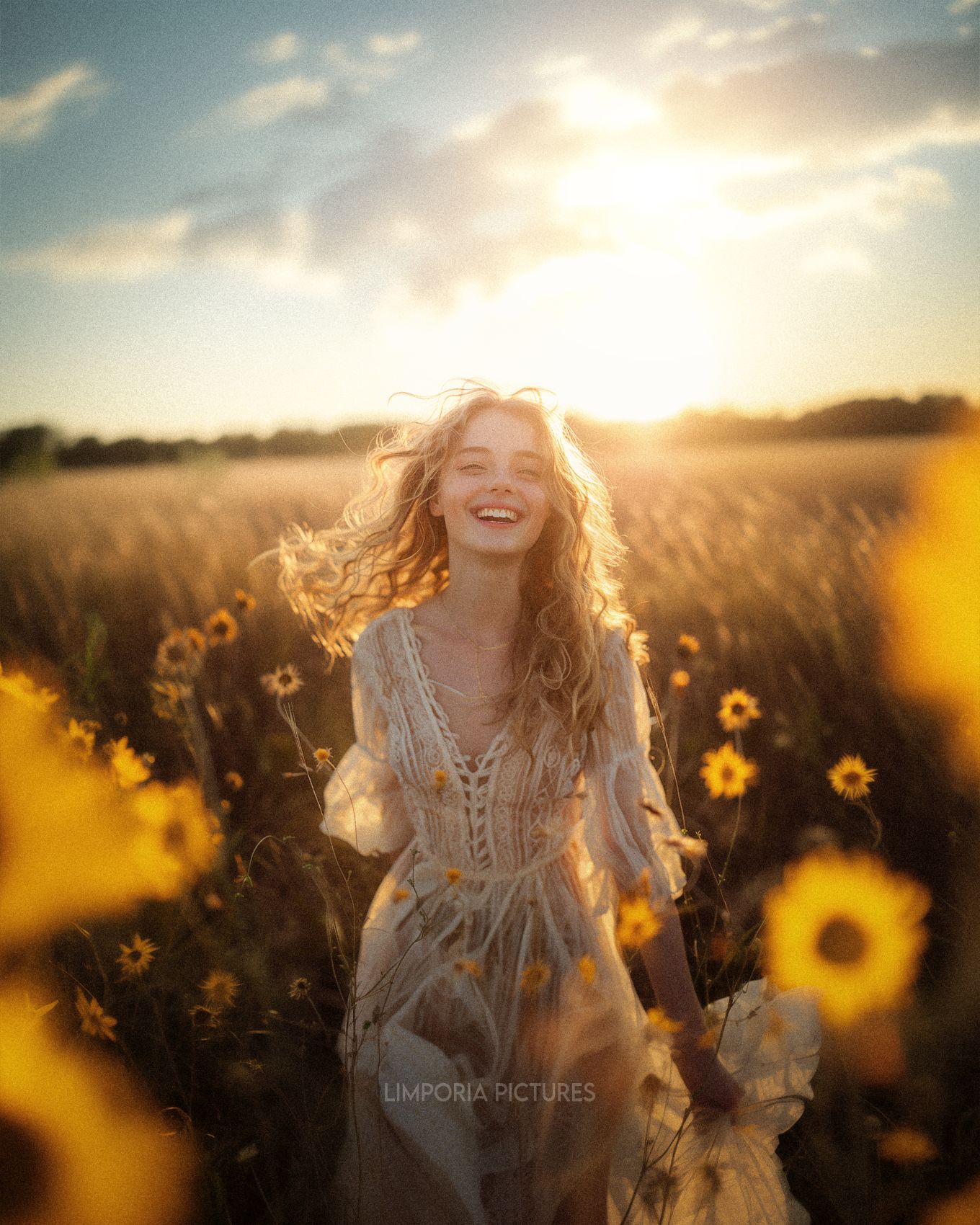 Limporia realistic photography a young woman in a field she pl 87a2250e-8a6e-41d4-9eed-ff016ab8aa9b