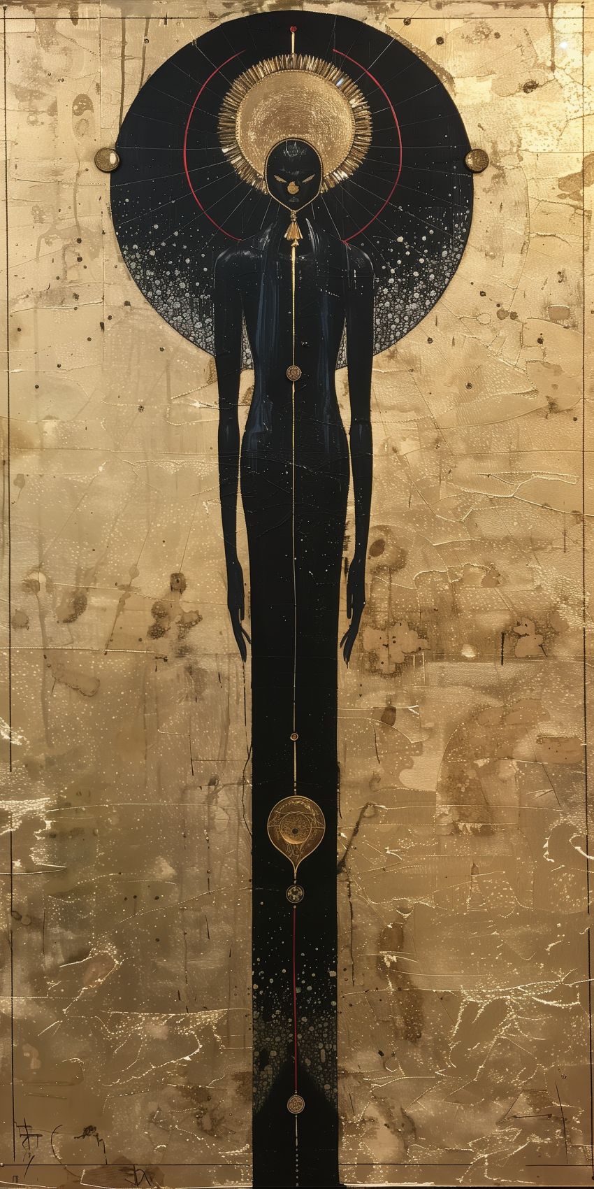 Fond d'écran angelum paradisium style chaotique fibonacci geometrie sacree 009