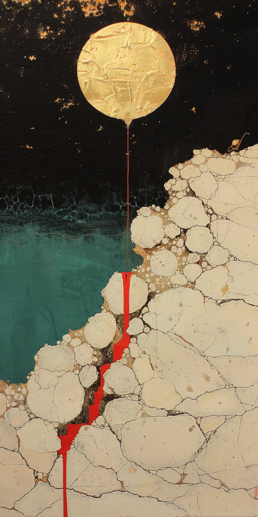 Fond d'écran angelum paradisium style chaotique fibonacci geometrie sacree 020