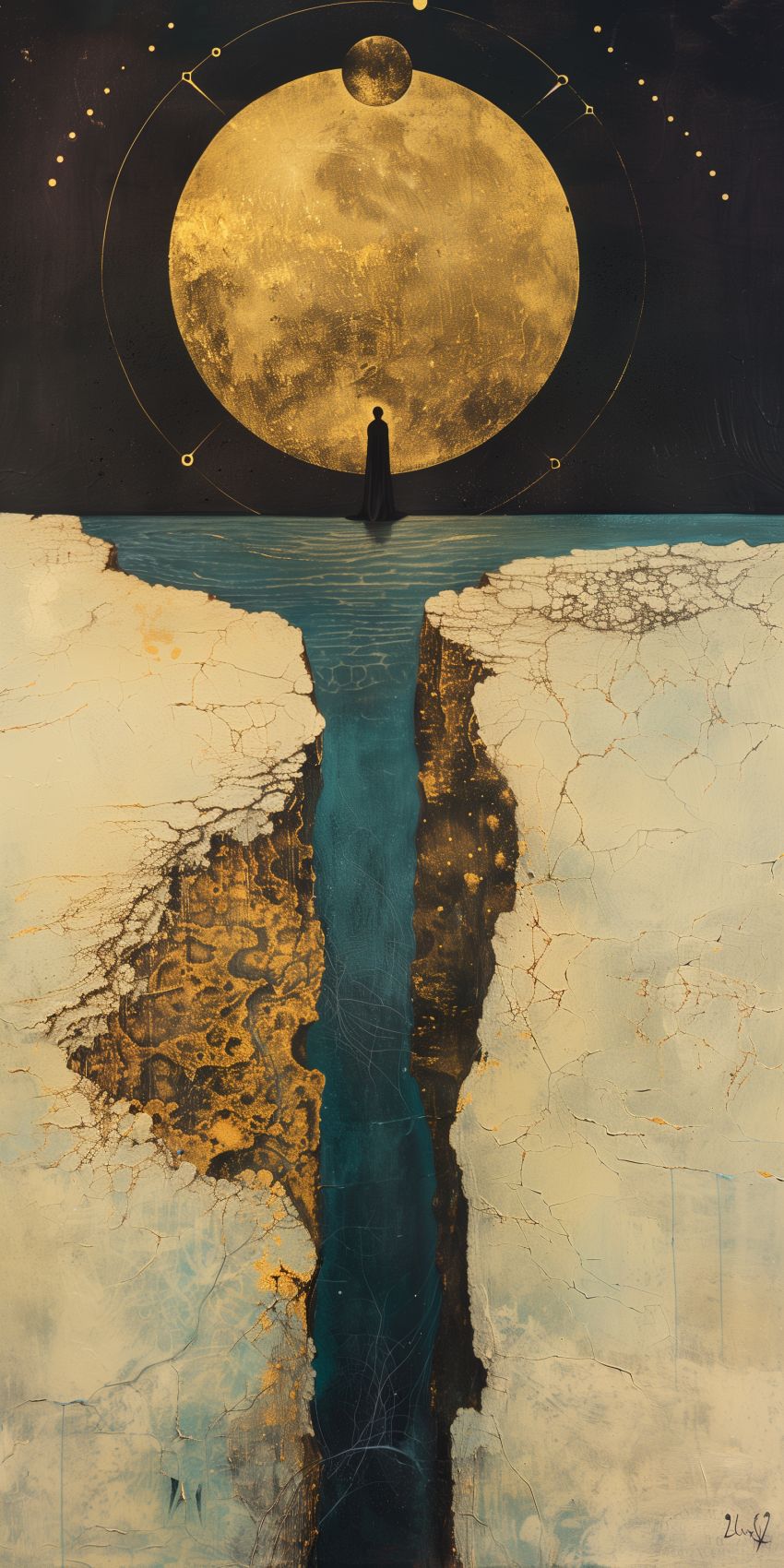 Fond d'écran angelum paradisium style chaotique fibonacci geometrie sacree 022