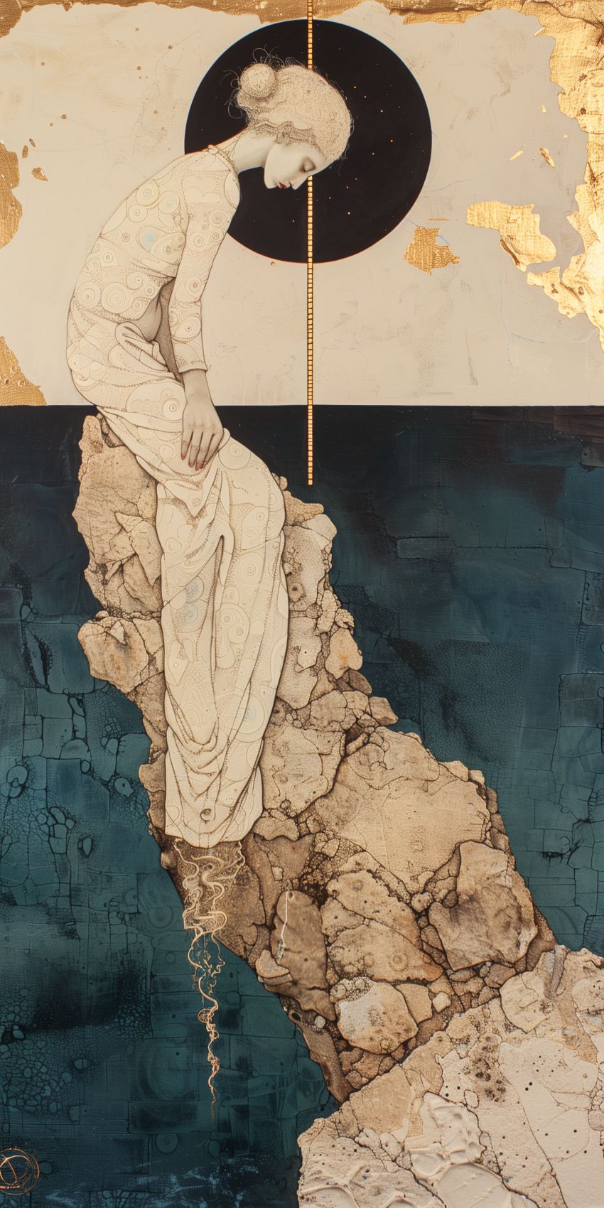 Fond d'écran angelum paradisium style chaotique fibonacci geometrie sacree 029