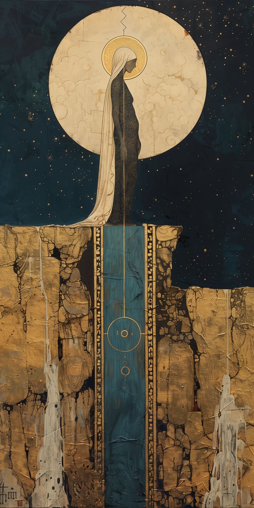 Fond d'écran angelum paradisium style chaotique fibonacci geometrie sacree 032