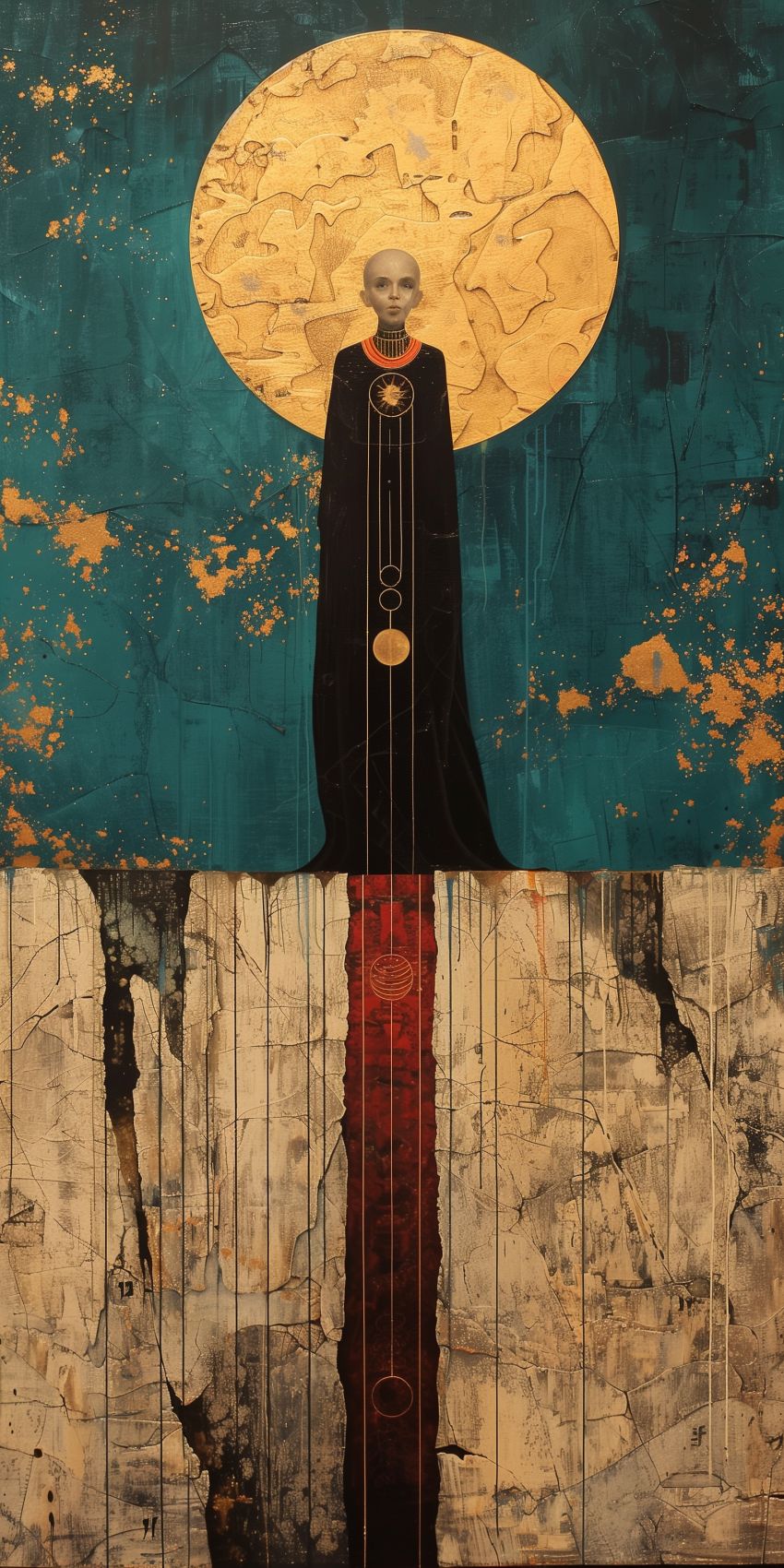 Fond d'écran angelum paradisium style chaotique fibonacci geometrie sacree 035