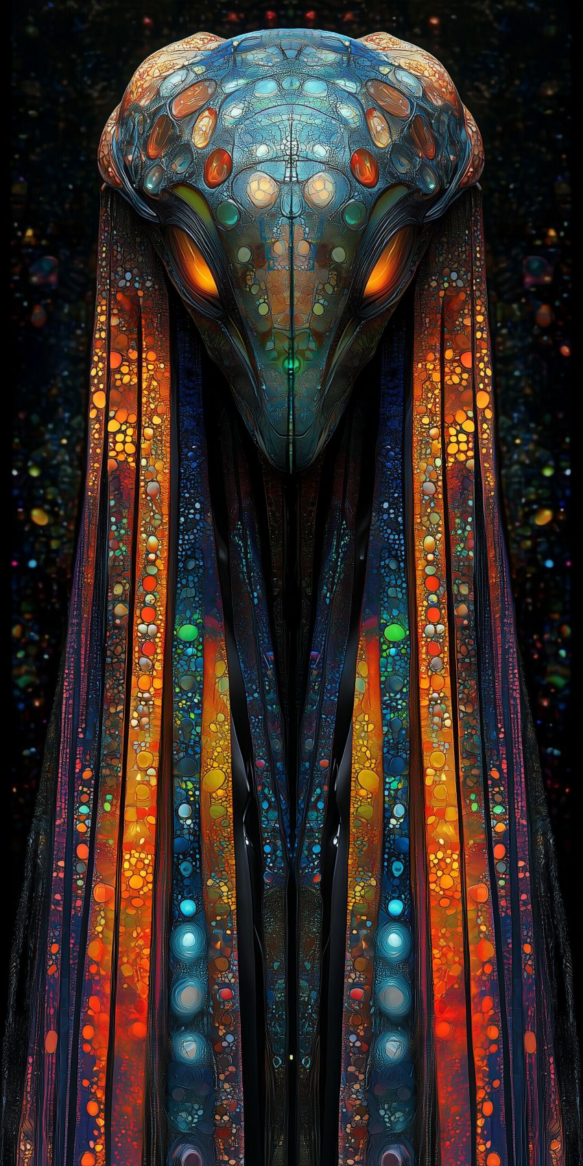 Fond d'écran extraterrestre composite futuriste pour mobile alien 004