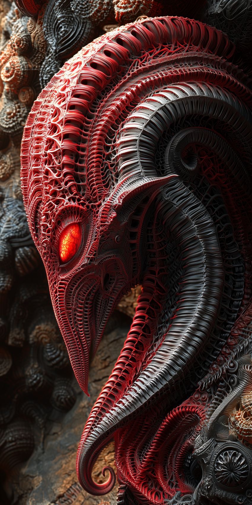 Fond d'écran extraterrestre composite futuriste pour mobile alien 007