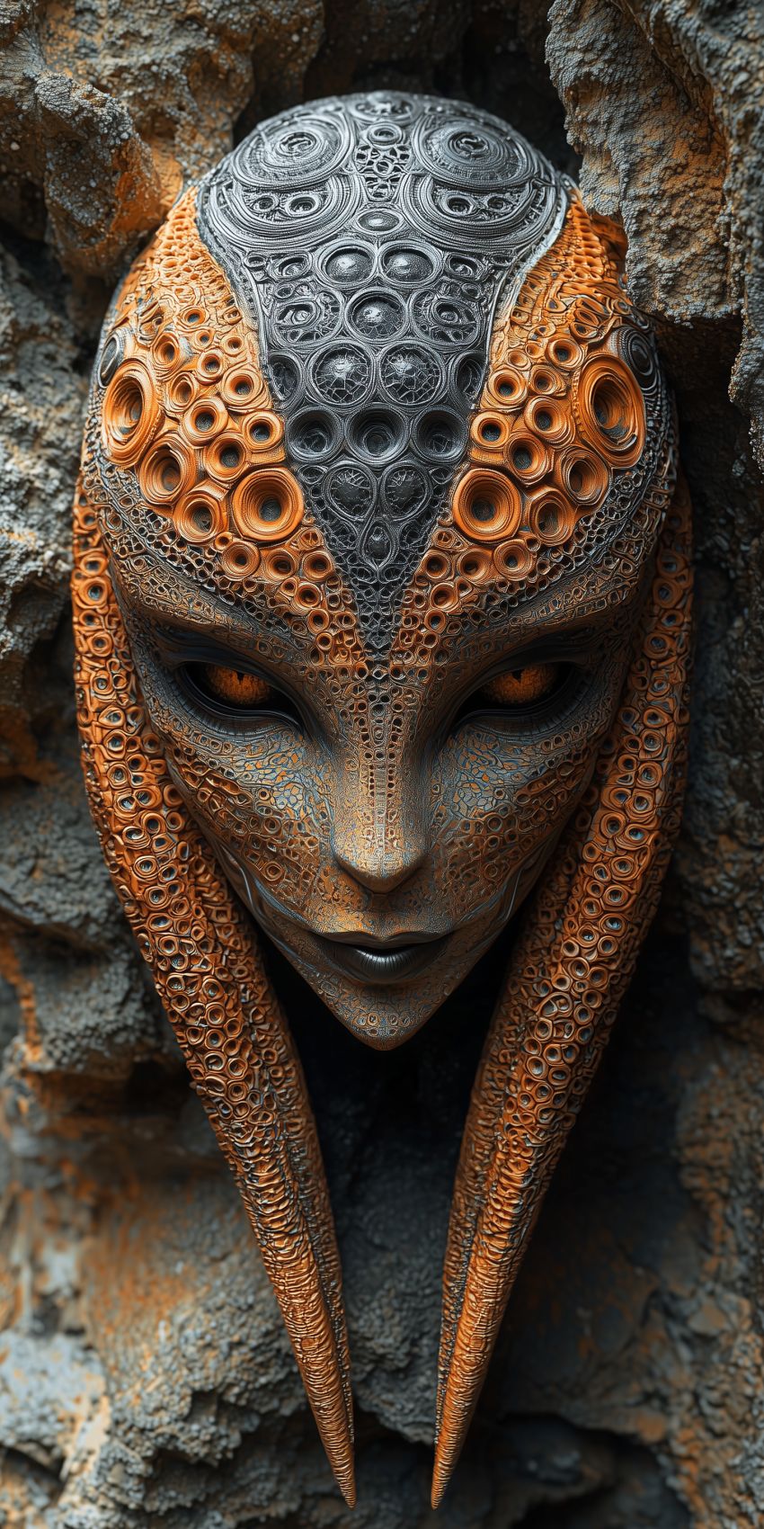 Fond d'écran extraterrestre composite futuriste pour mobile alien 014