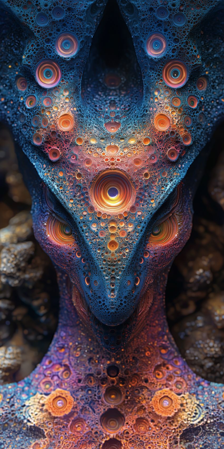 Fond d'écran extraterrestre composite futuriste pour mobile alien 016