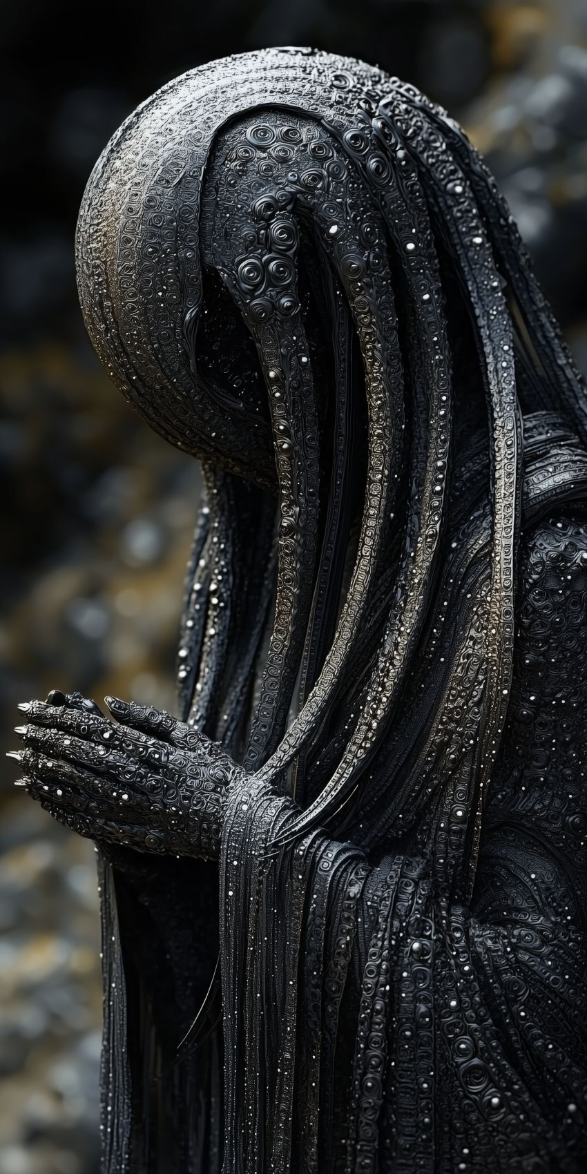 Fond d'écran extraterrestre composite futuriste pour mobile alien 020