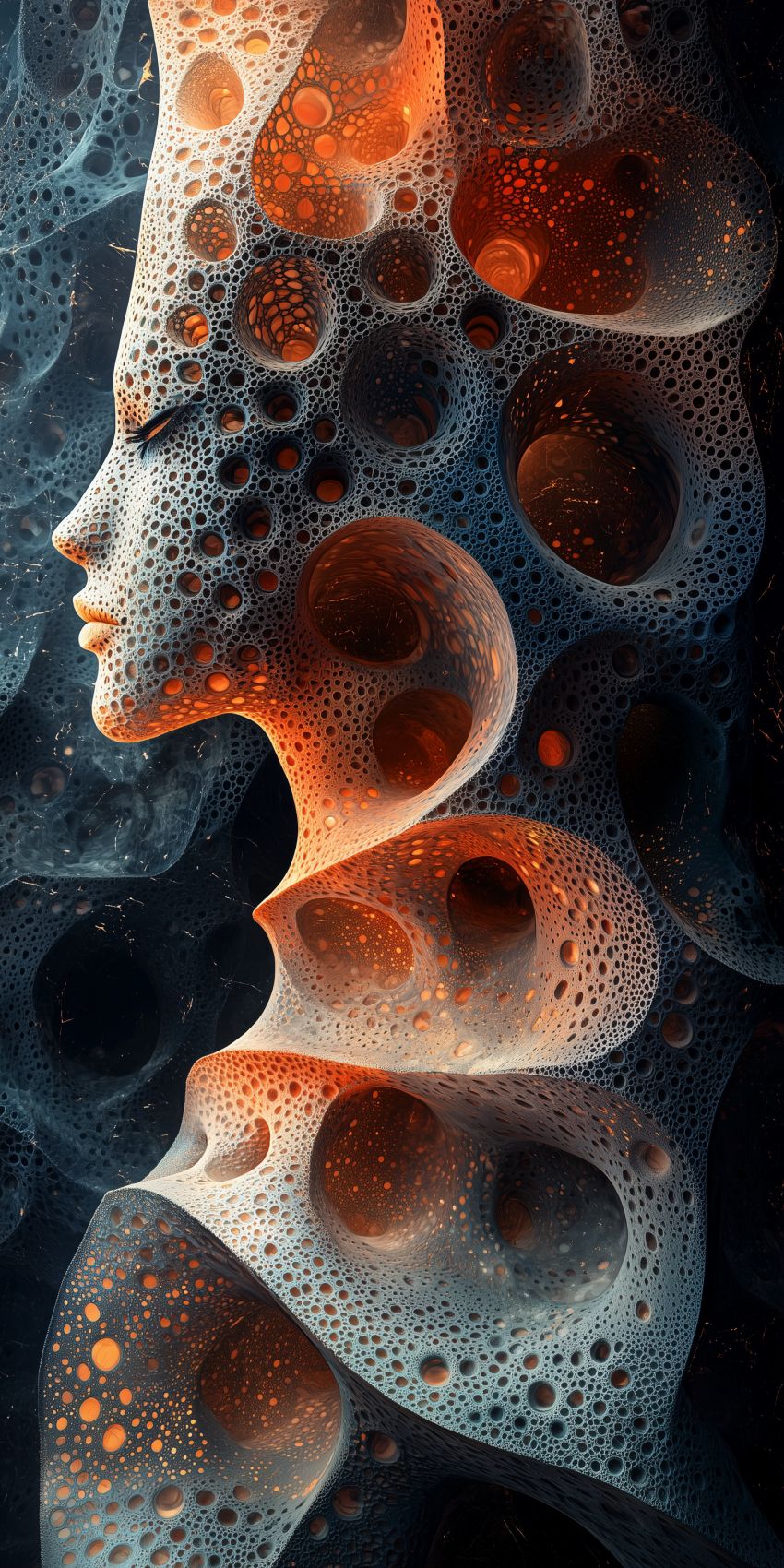 Fond d'écran extraterrestre composite futuriste pour mobile alien 021