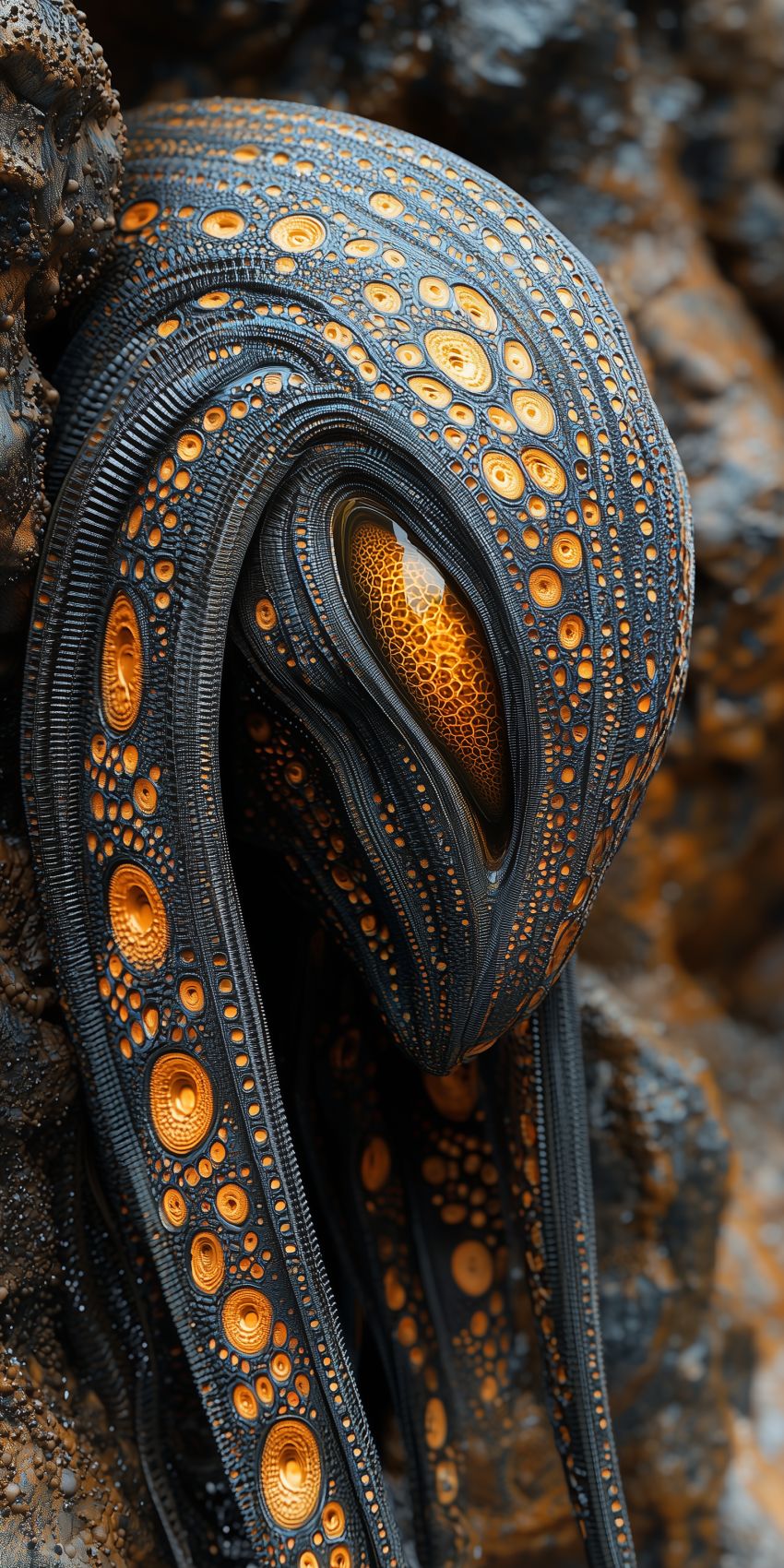 Fond d'écran extraterrestre composite futuriste pour mobile alien 023