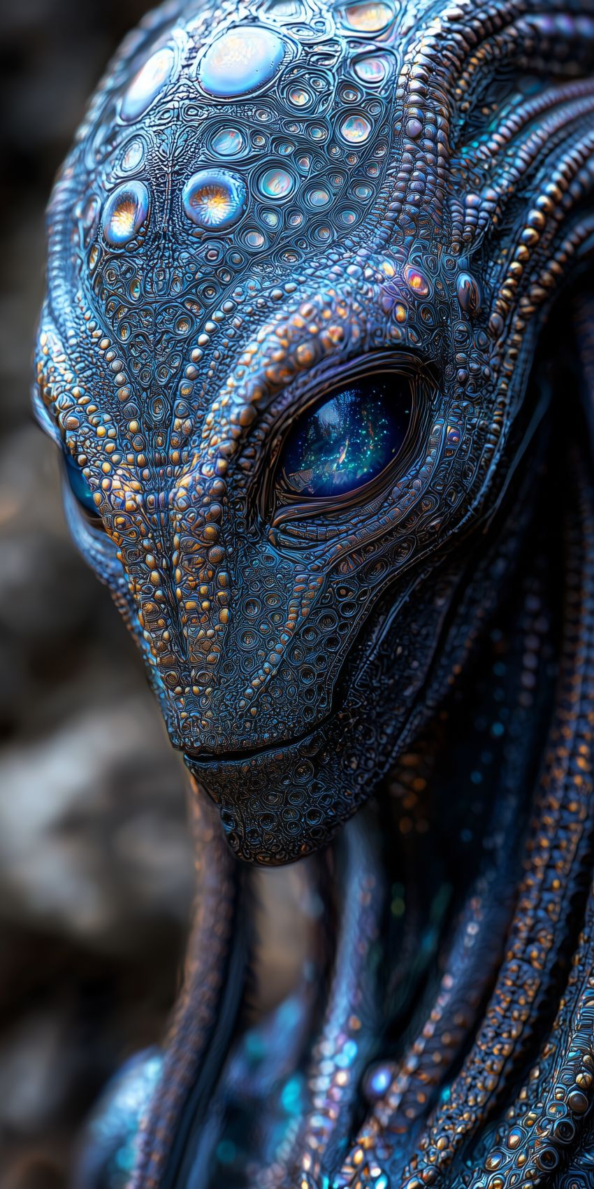 Fond d'écran extraterrestre composite futuriste pour mobile alien 026