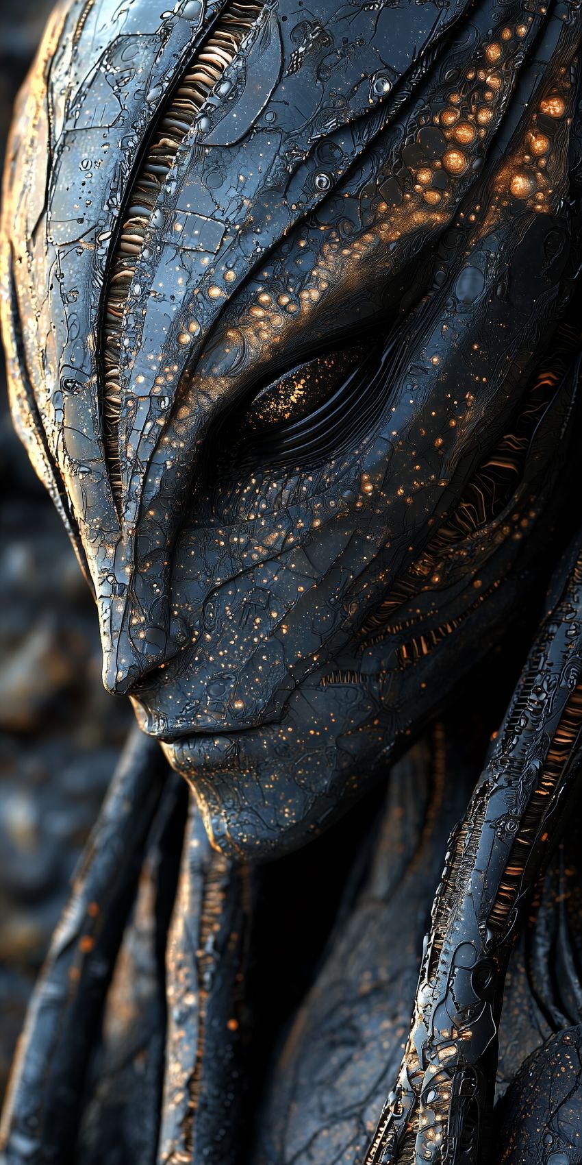 Fond d'écran extraterrestre composite futuriste pour mobile alien 027