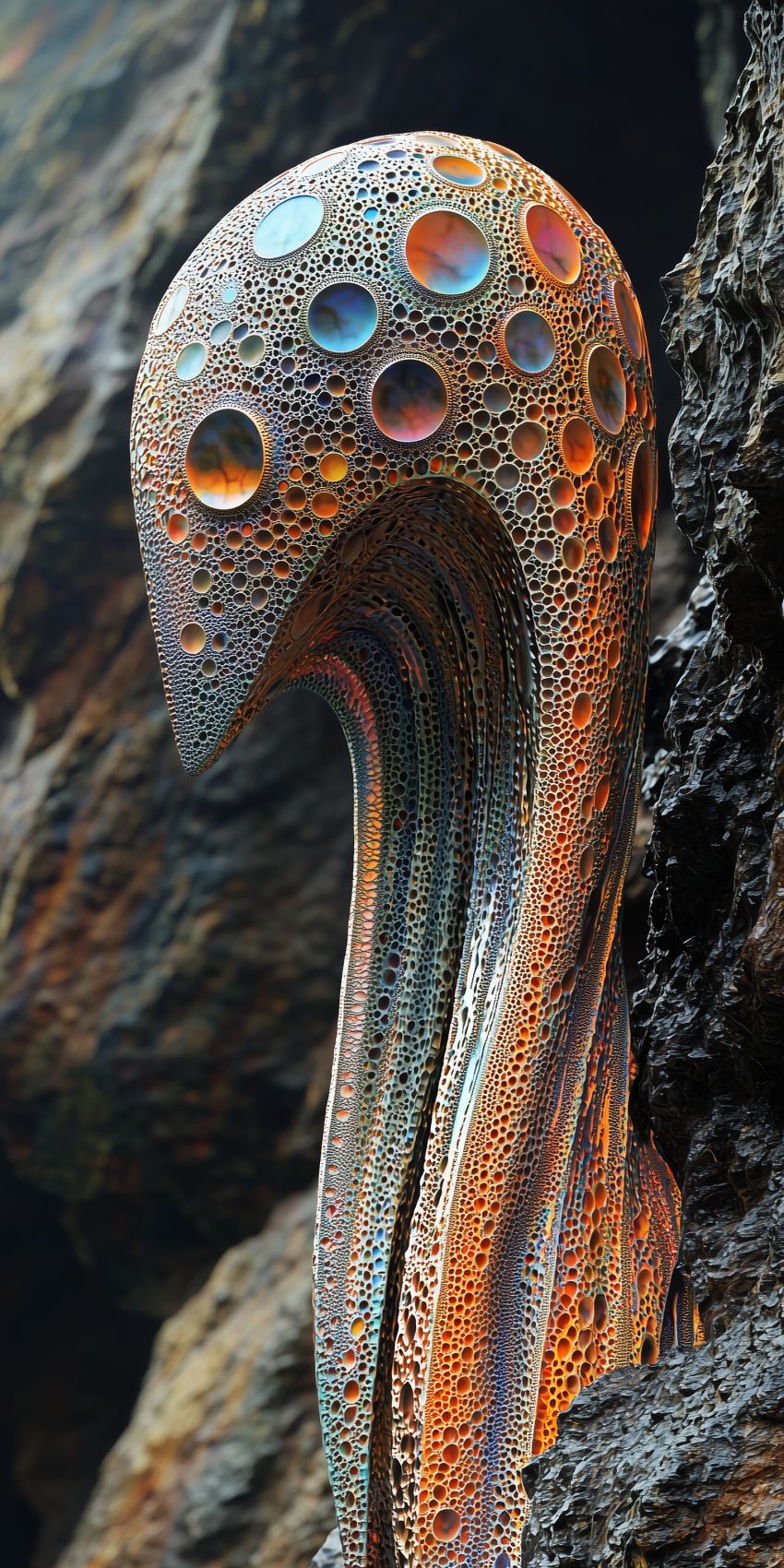 Fond d'écran extraterrestre composite futuriste pour mobile alien 028