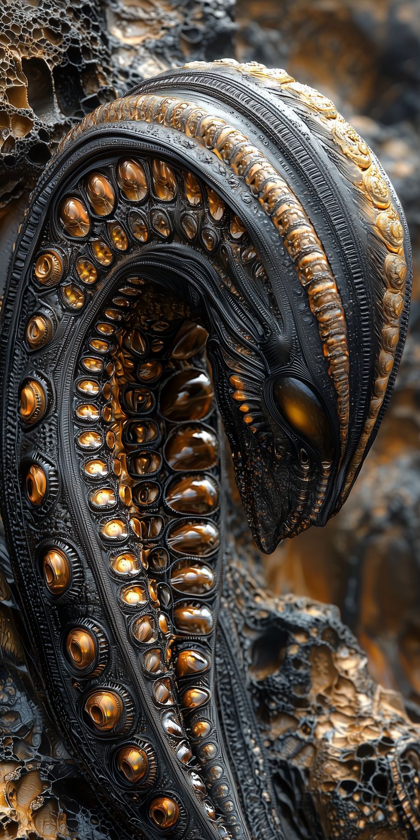 Fond d'écran extraterrestre composite futuriste pour mobile alien 032