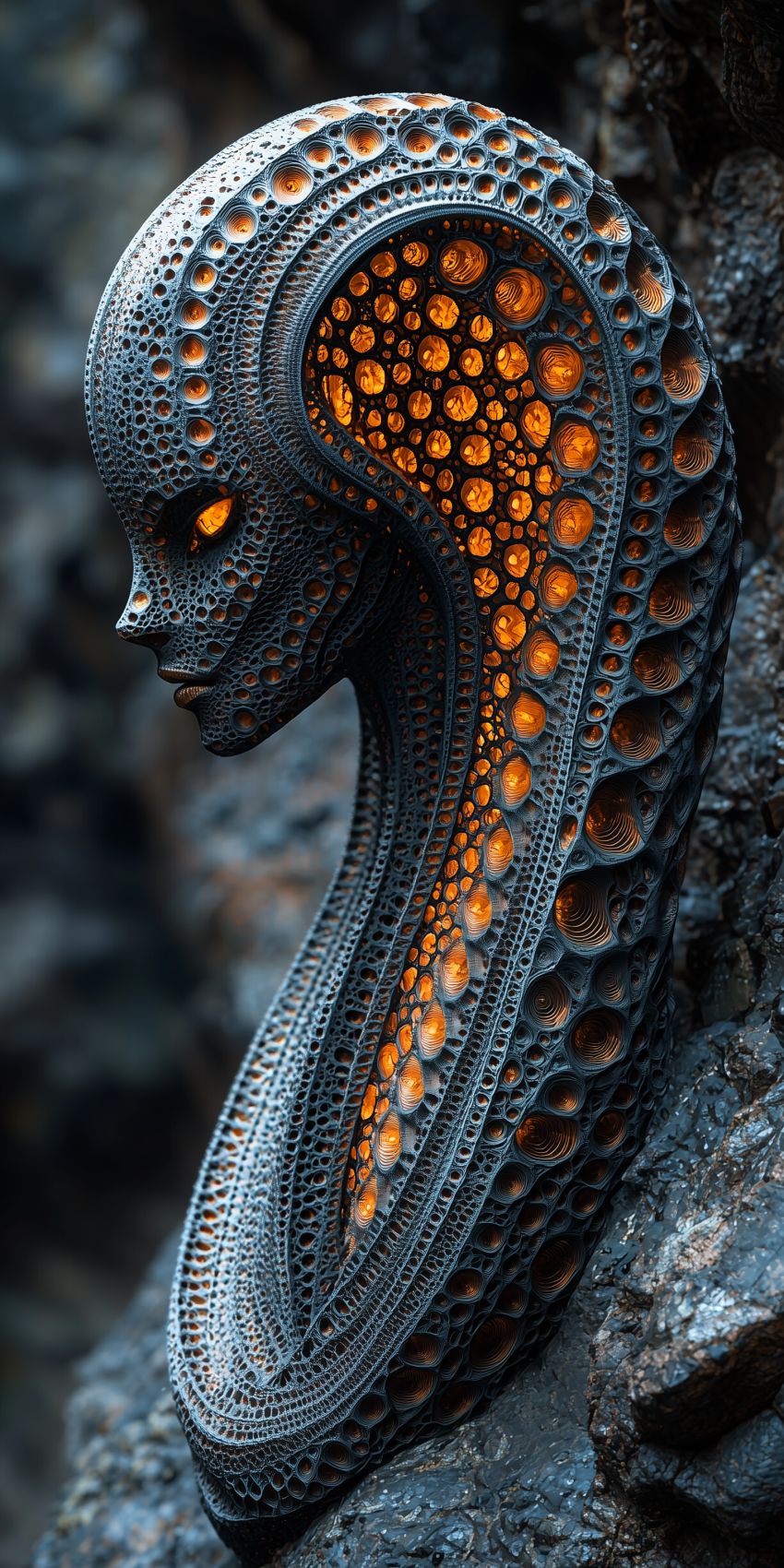 Fond d'écran extraterrestre composite futuriste pour mobile alien 033