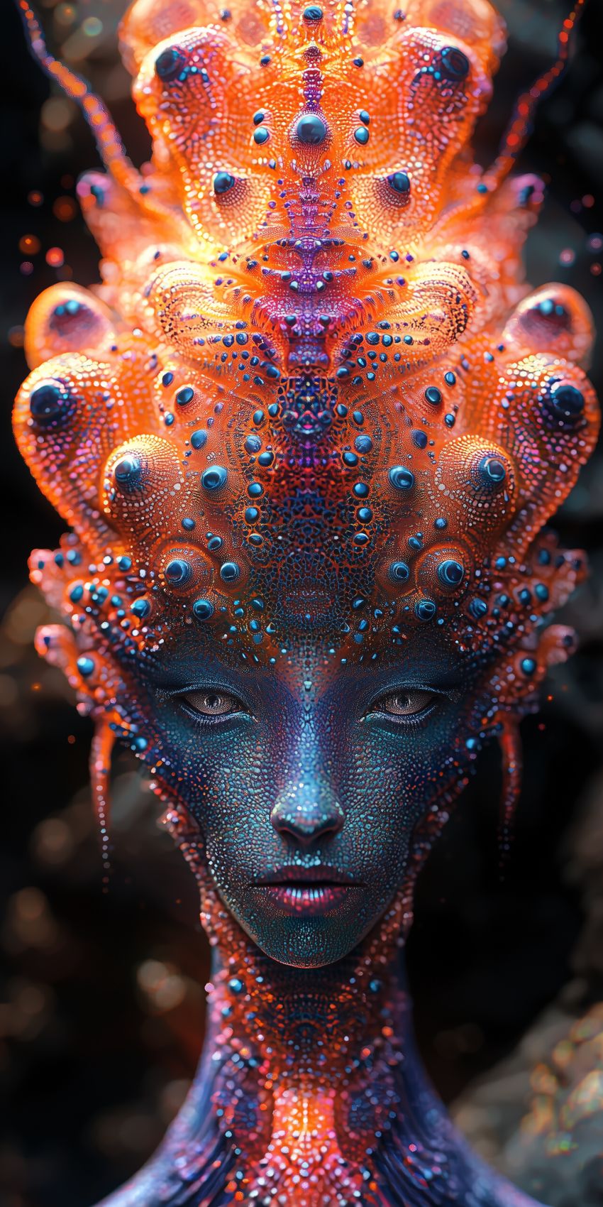 Fond d'écran extraterrestre composite futuriste pour mobile alien 034