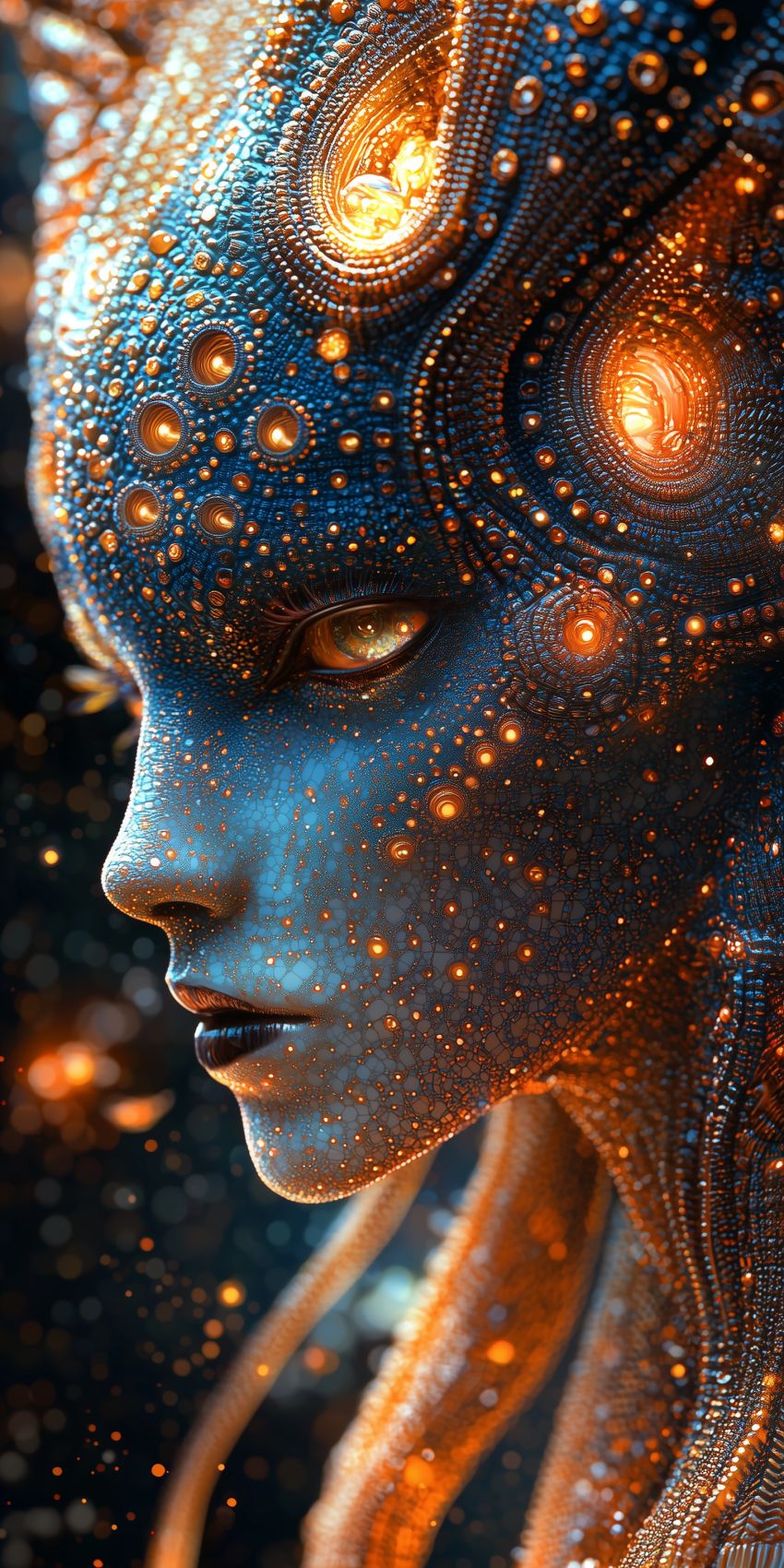 Fond d'écran extraterrestre composite futuriste pour mobile alien 037